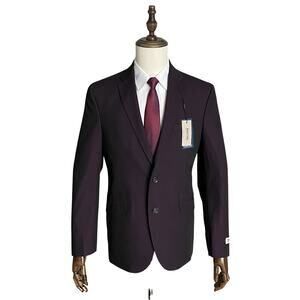 Kenneth Cole Reaction Jacket Men's 40 Regular Suit Coat Ready Flex Purple NEW